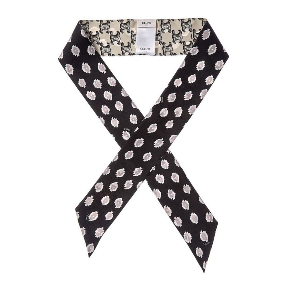 Celine Bobo Silk Scarf, Black
